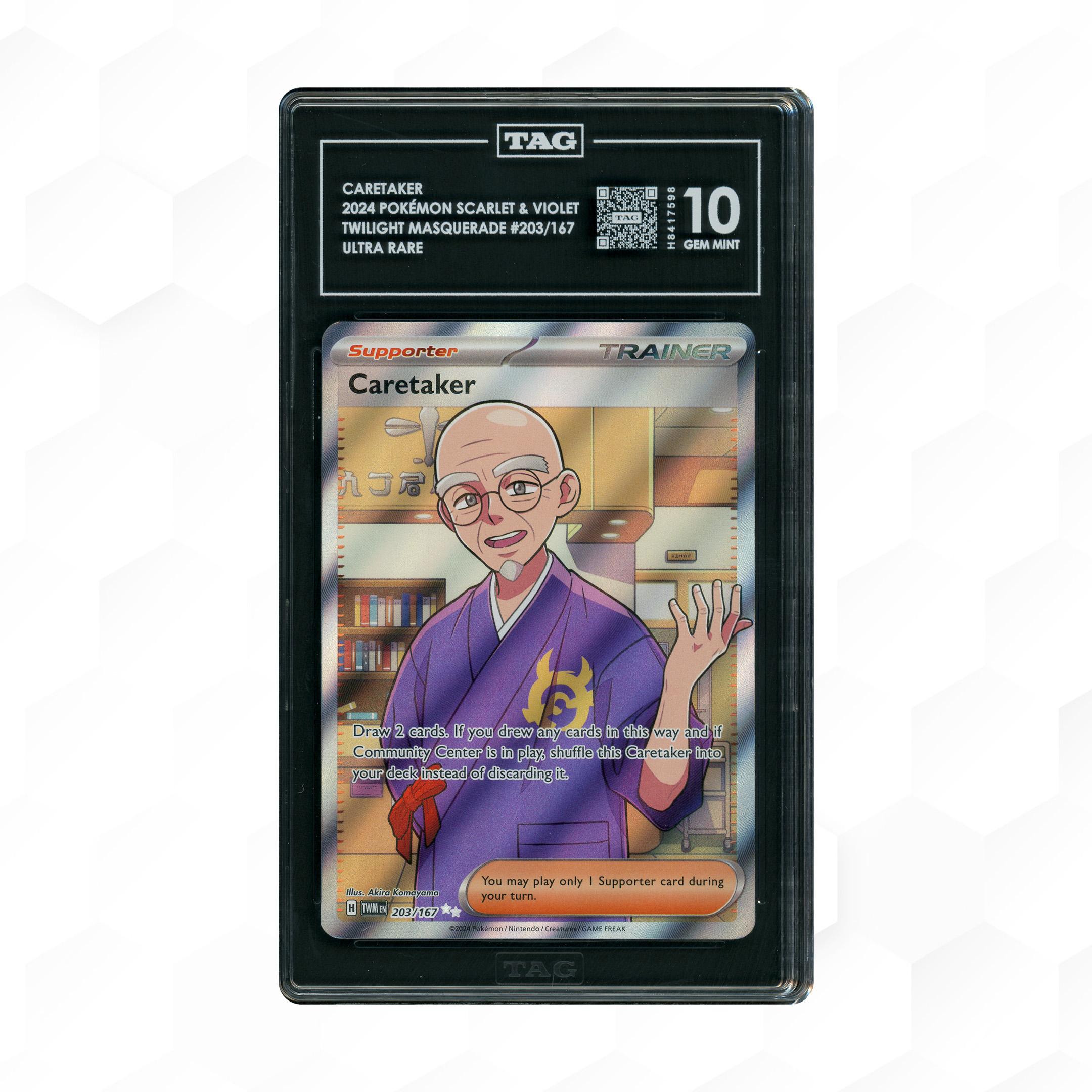 caretaker pokemon card POKÉMON GAME sv5a 061/066 C shuffle this Caretaker into your deck instead of discarding itYou may play only 1 Supporter card during your turn. Araquanid - Pokémon TCG Card
