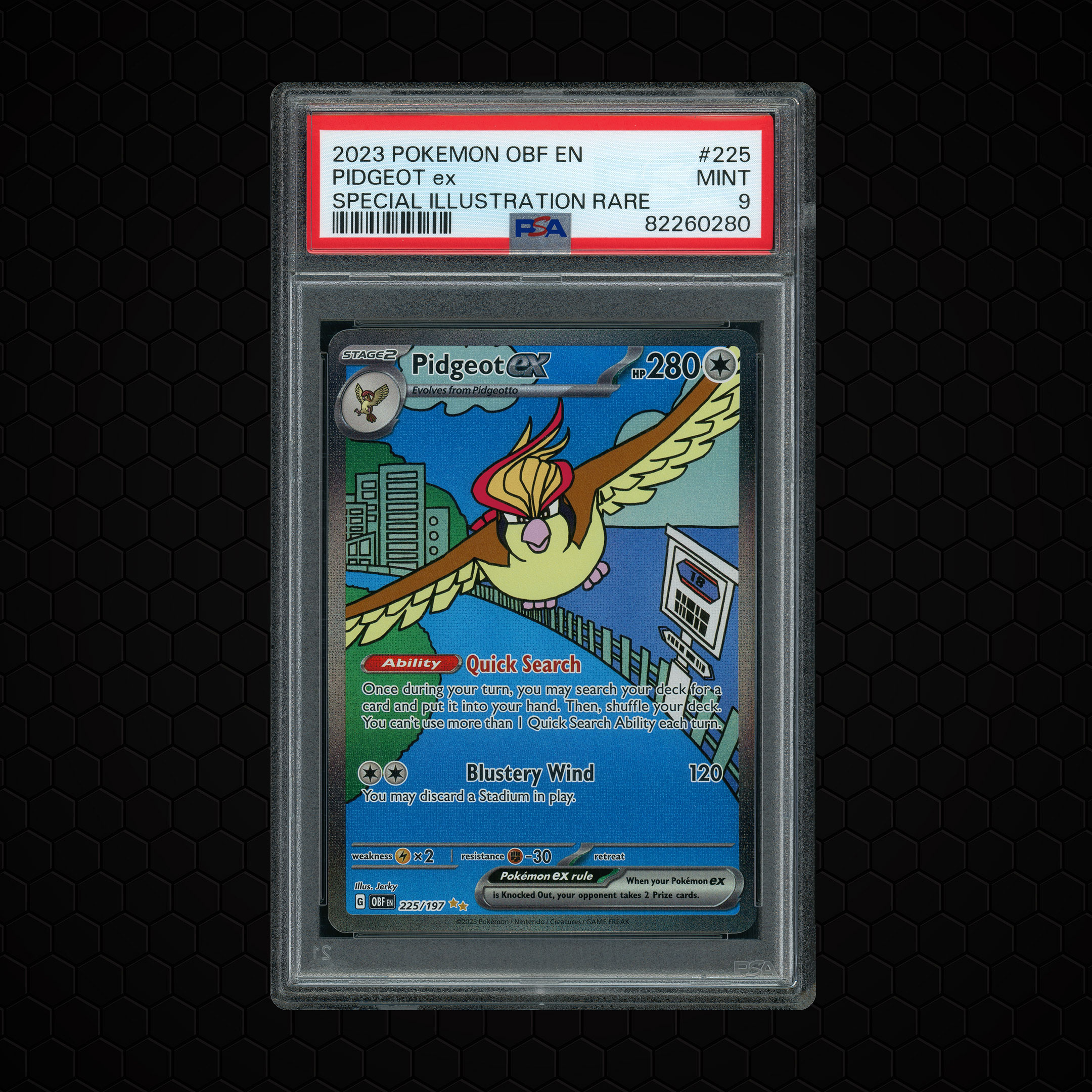 2023 Obsidian Flames Pidgeot EX #225 PSA 9