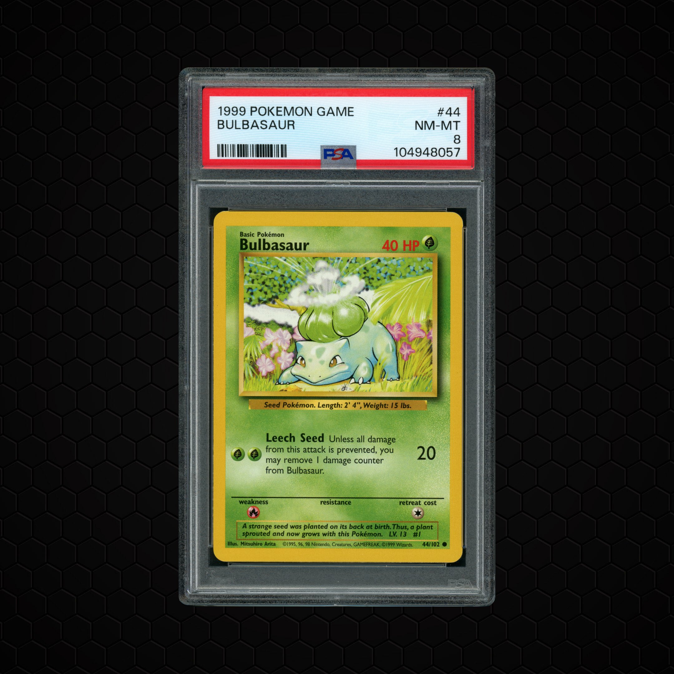 1999 Game Bulbasaur #44 PSA 8
