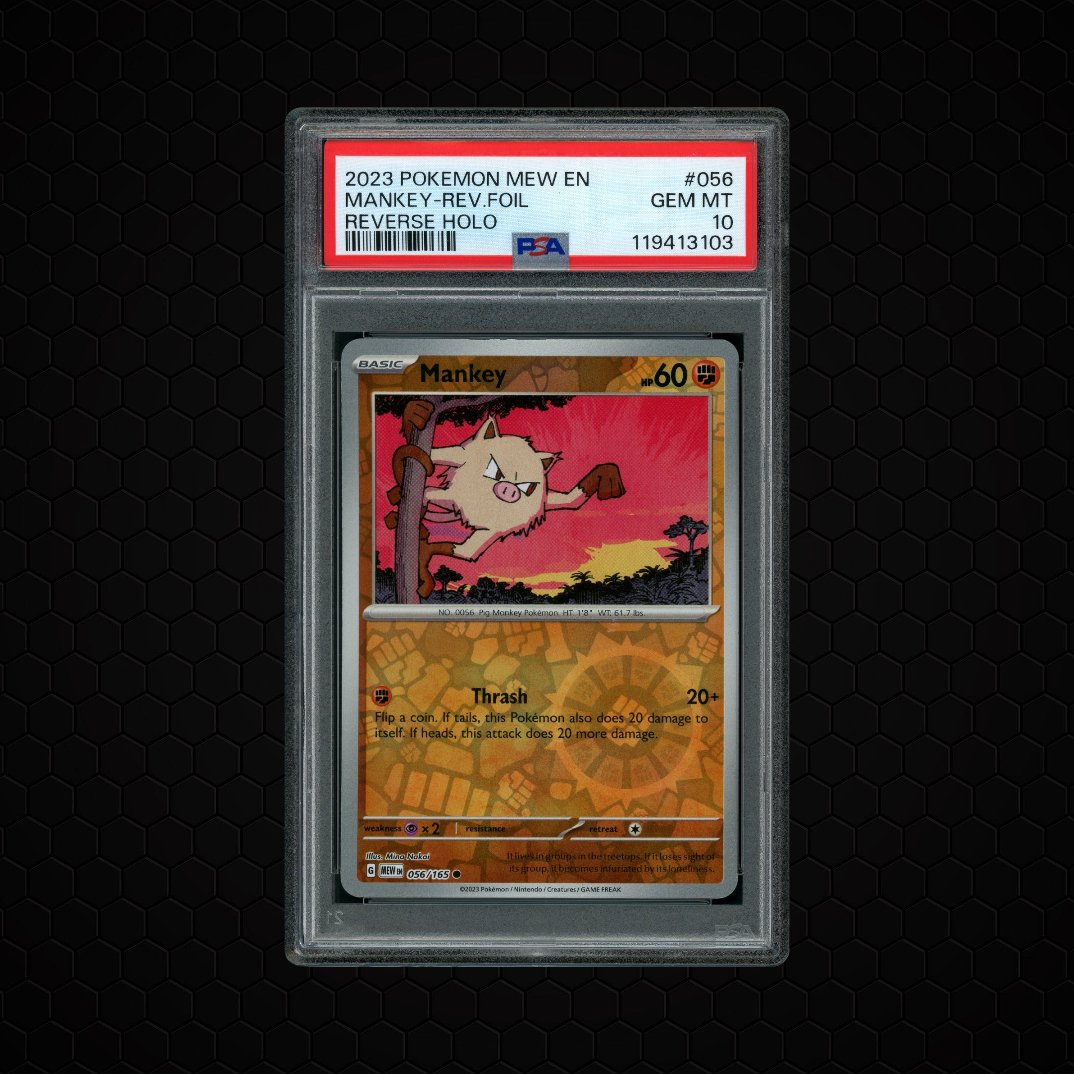 2023 Pokemon 151 Mankey #56 PSA 10