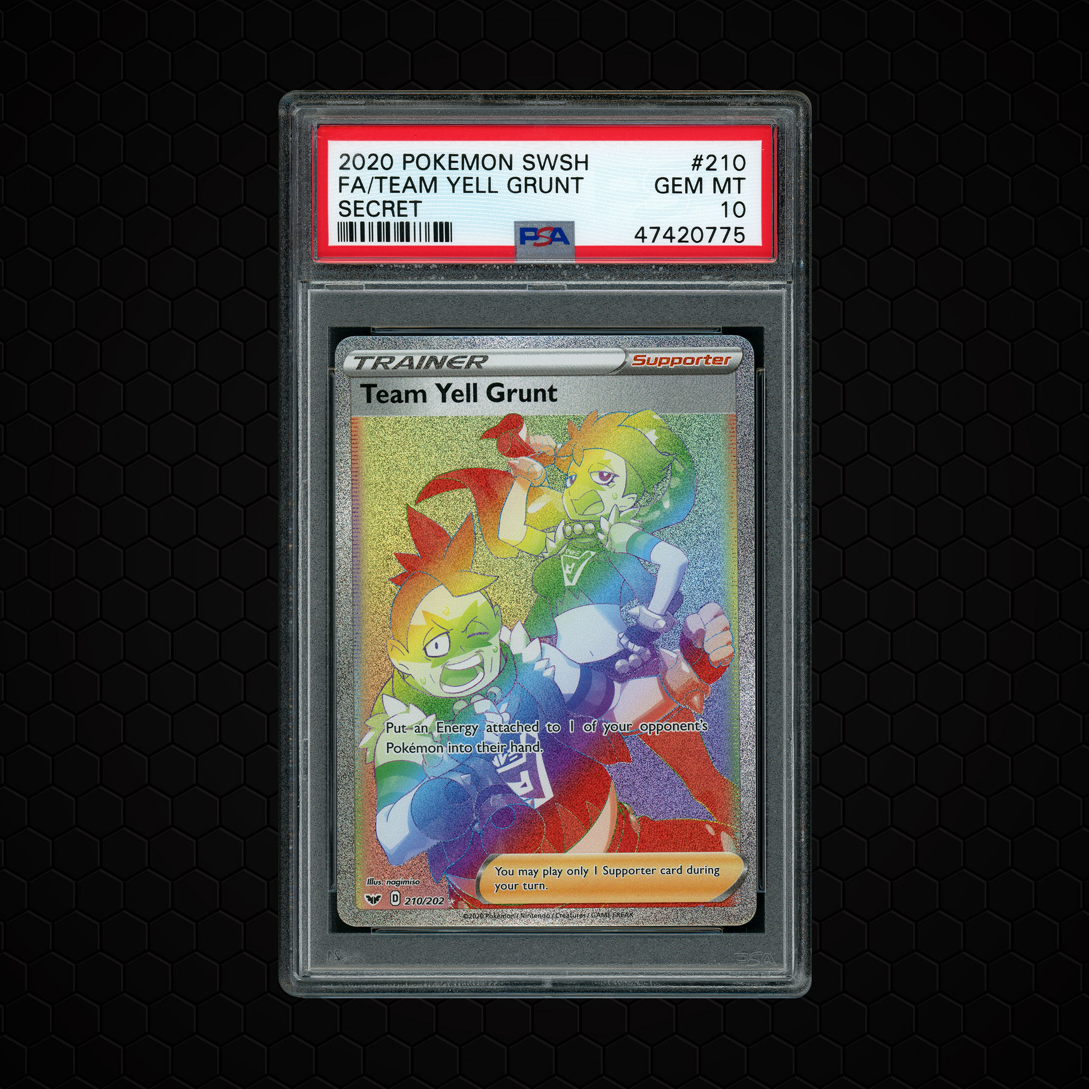 2020 Sword & Shield Team Yell Grunt #210 PSA 10