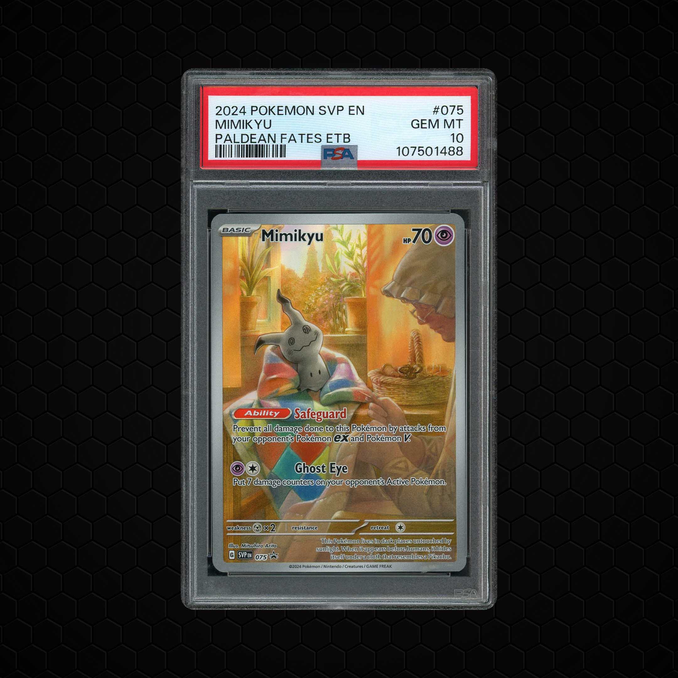 2024 Black Star Promo Mimikyu #75 PSA 10