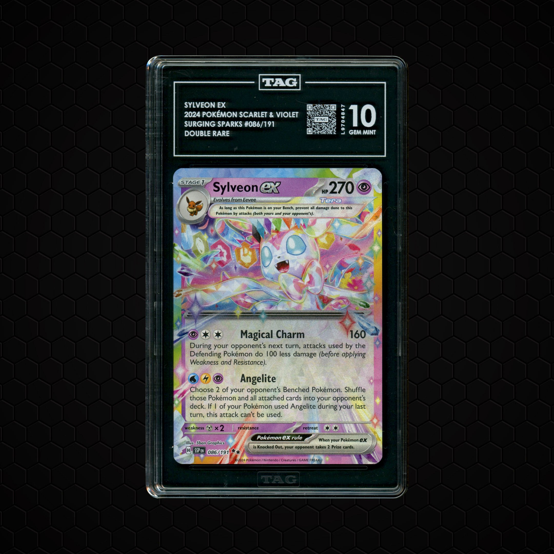 2024 Surging Sparks Sylveon EX #86 TAG 10