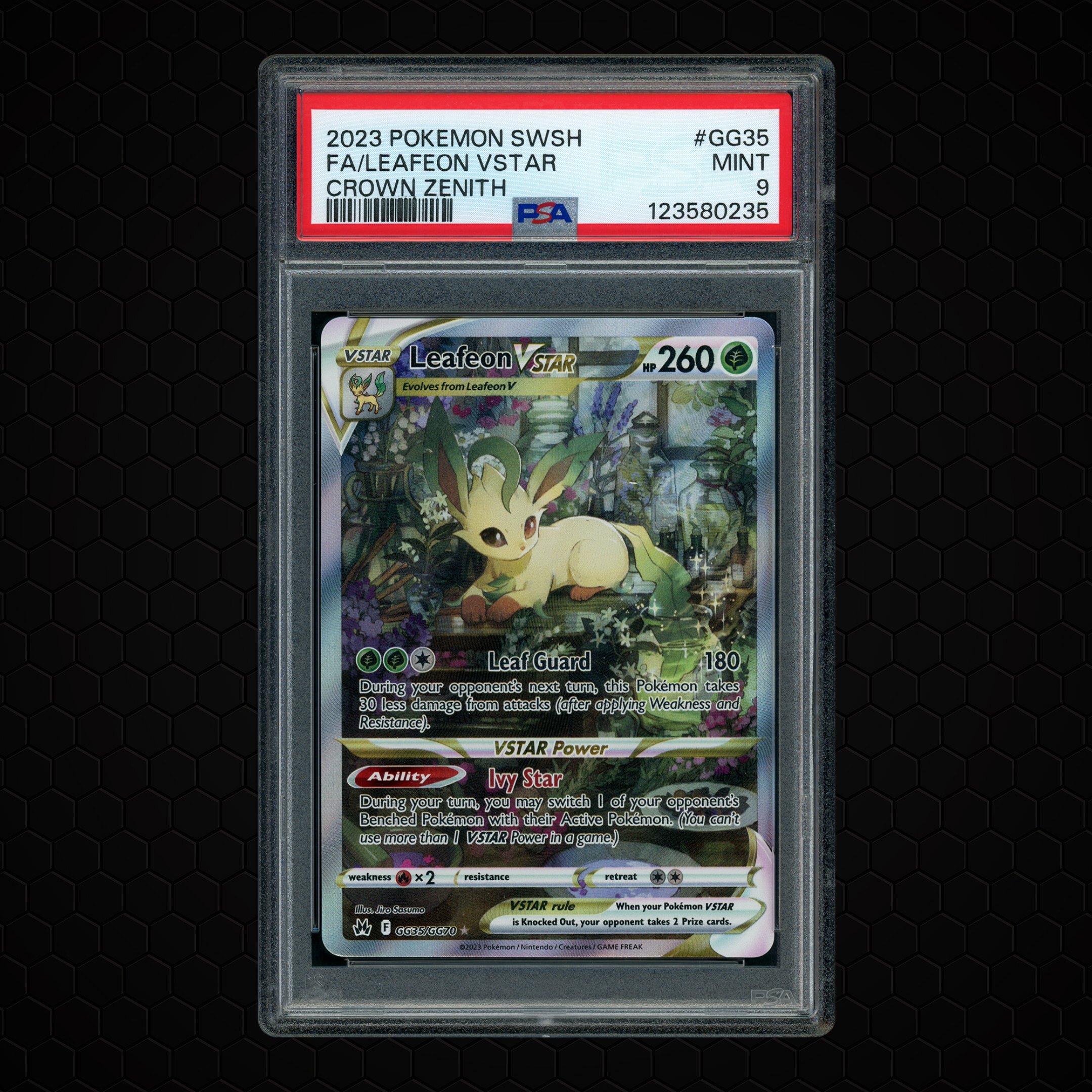 2023 Crown Zenith Leafeon VSTAR #GG35 PSA 9