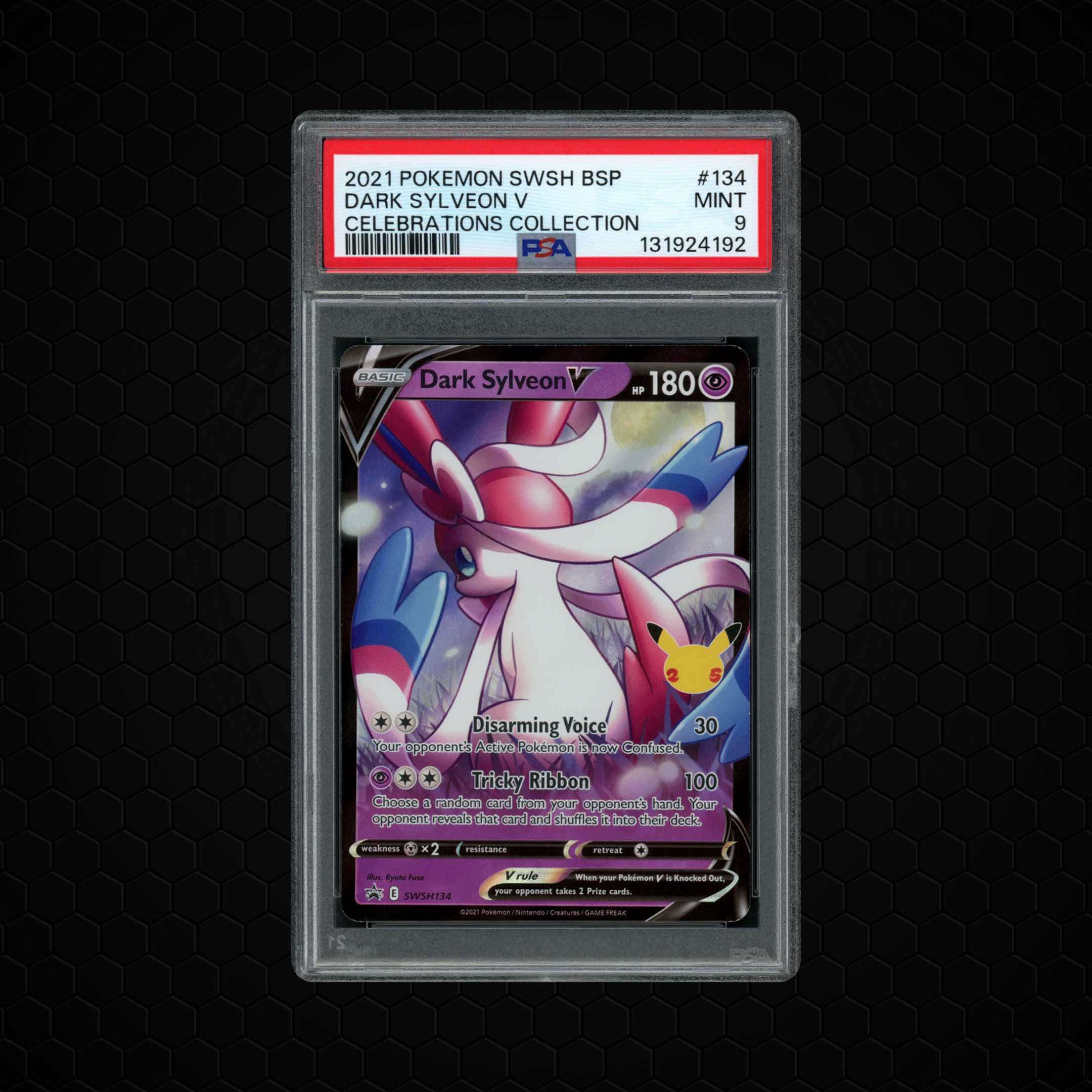2021 Black Star Promo Dark Sylveon V #134 PSA 9