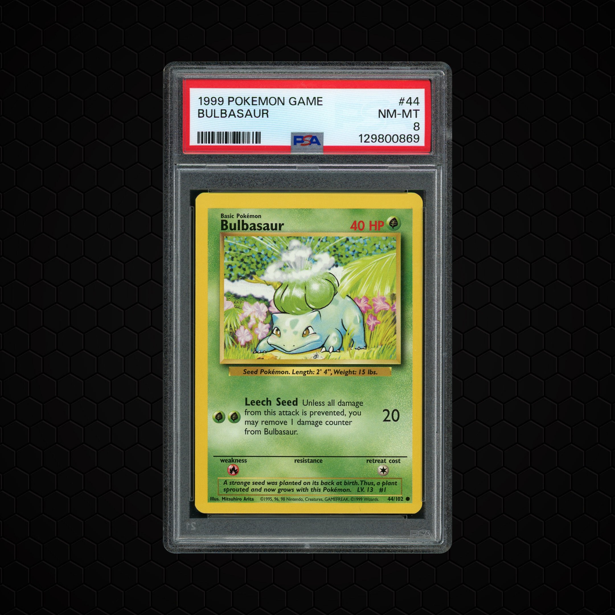 1999 Game Bulbasaur #44 PSA 8