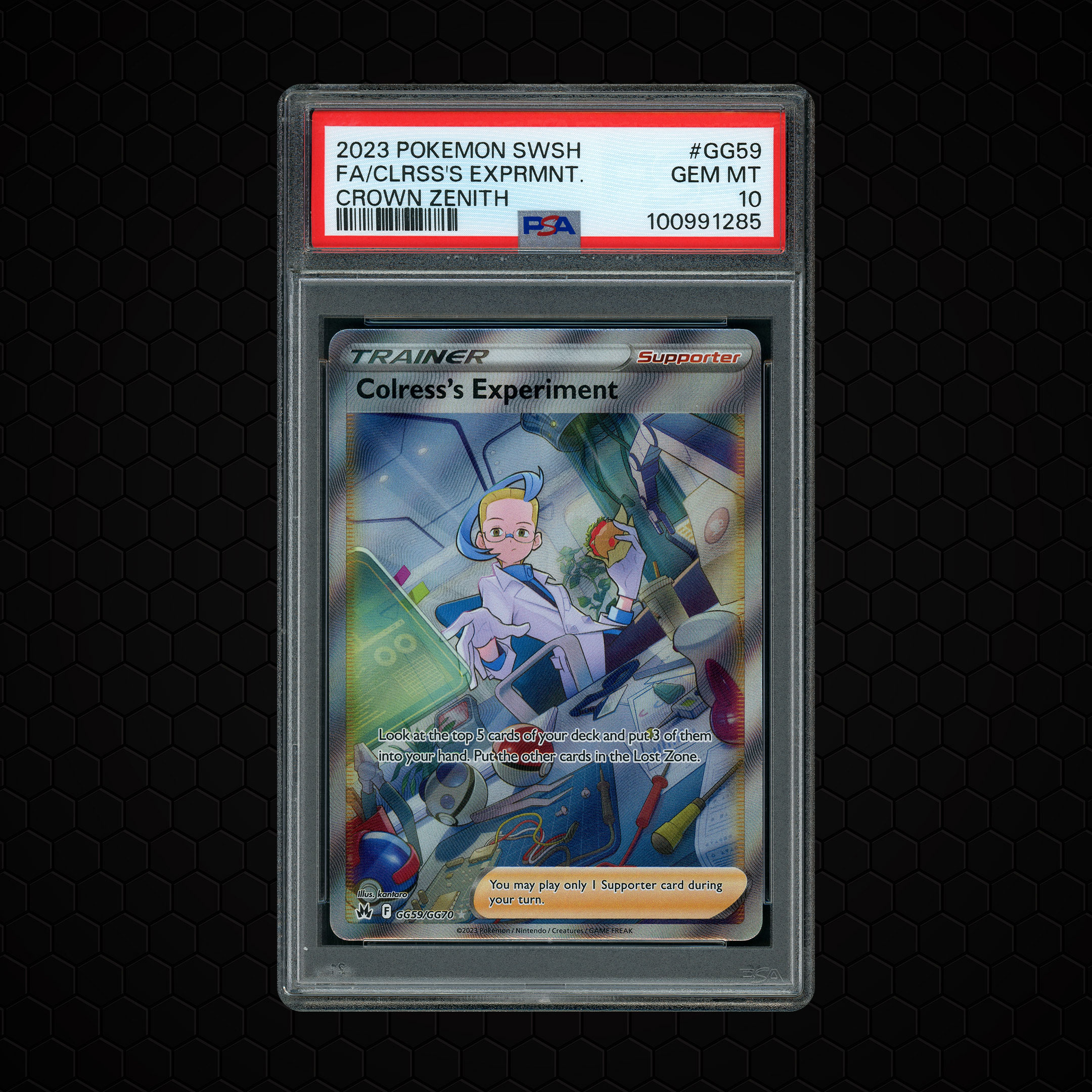 2023 Crown Zenith Colress's Experiment #GG59 PSA 10