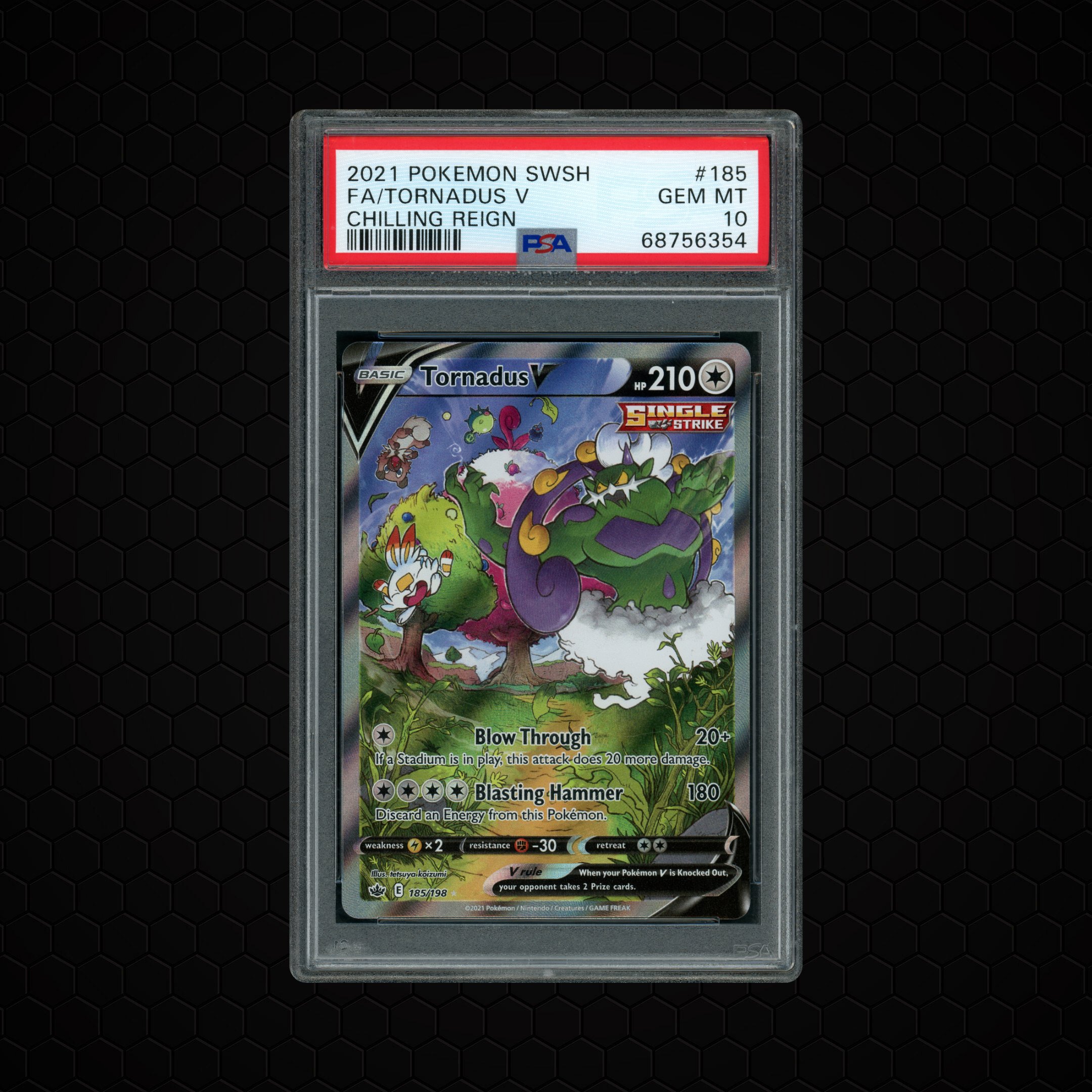 2021 Chilling Reign Tornadus V #185 PSA 10