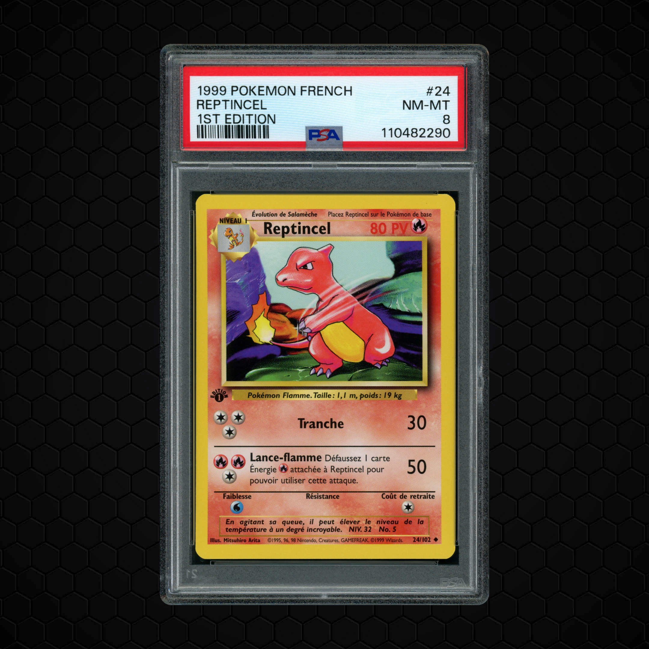 1999 French 1st Edition Reptincel #24 PSA 8