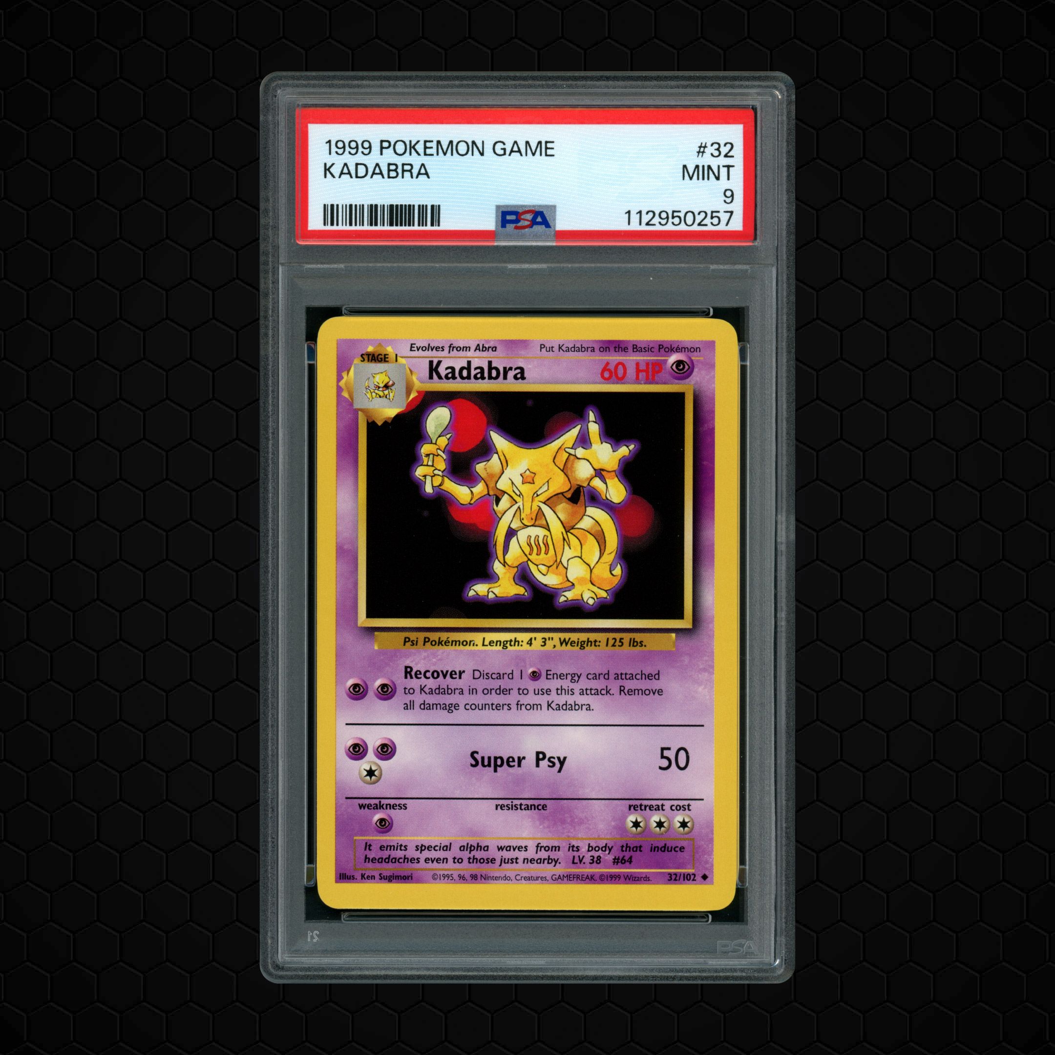 1999 Game Kadabra #32 PSA 9